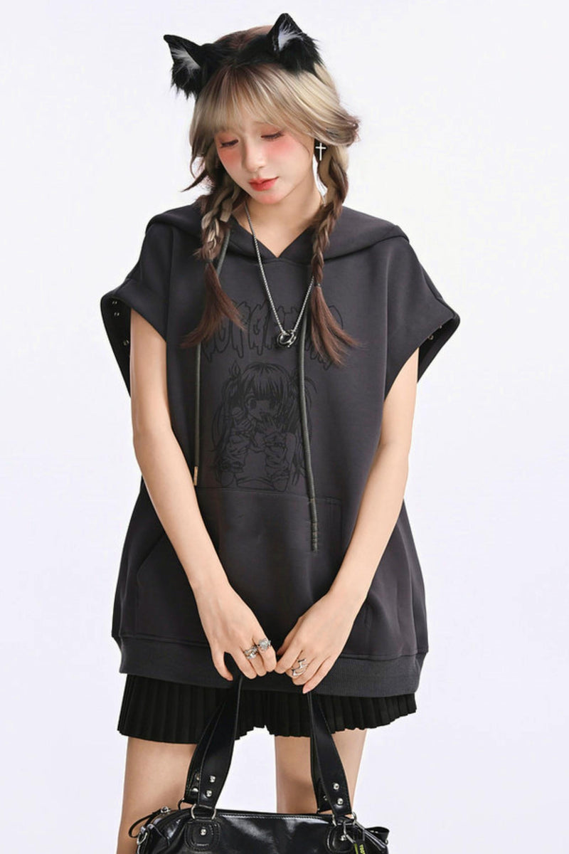 Sweet Dark Cut Hooded Top