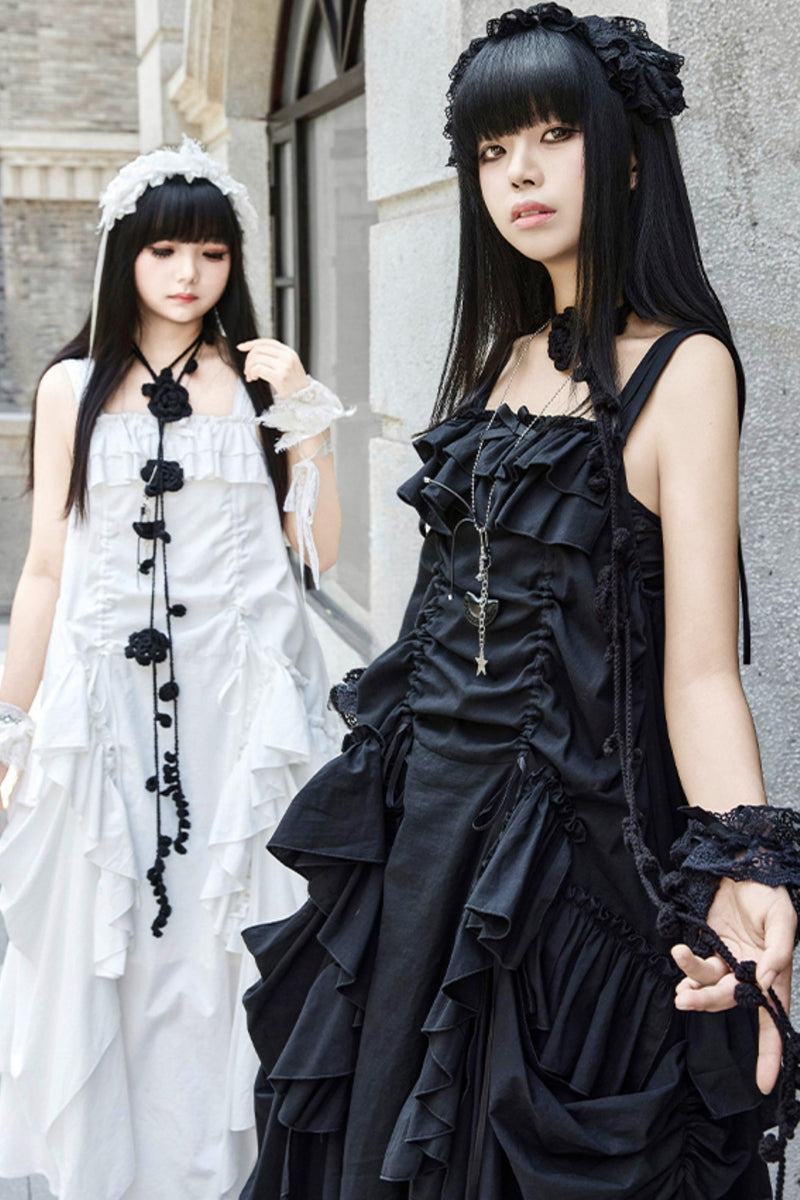 Adjustable Strap Pocket Long Dress