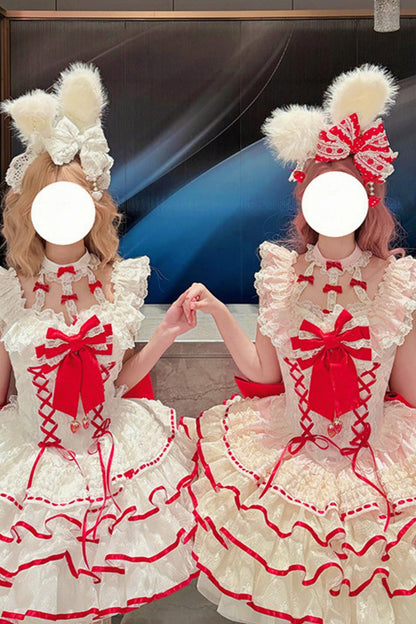 Cupid Strawberry Fairy Dress + Train Ribbon