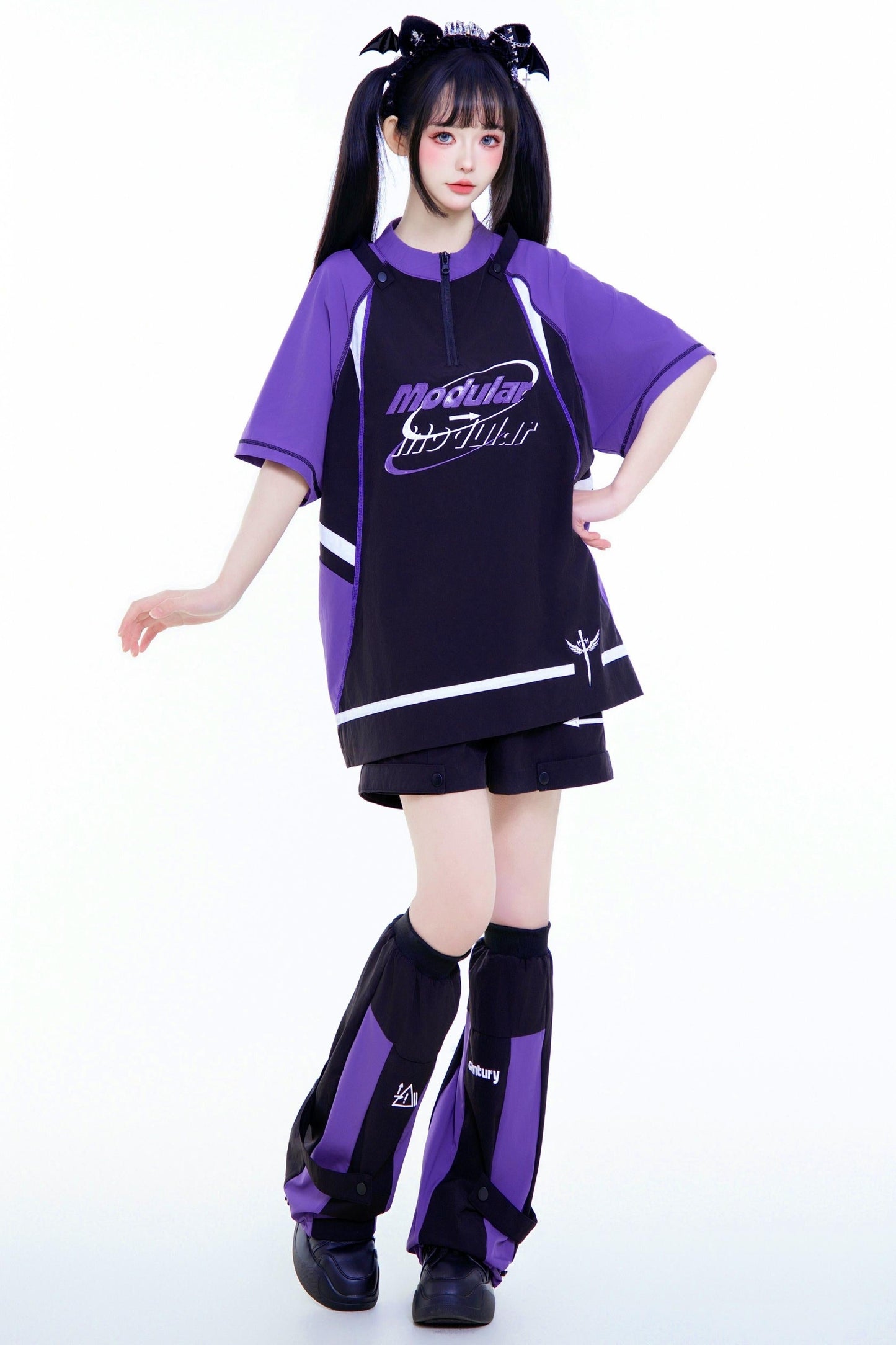 Pre-order Item: Y2k Subculture Cyber T-shirt + Shorts + Leg Covers
