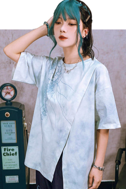 Blue Realm Tie-dye Top