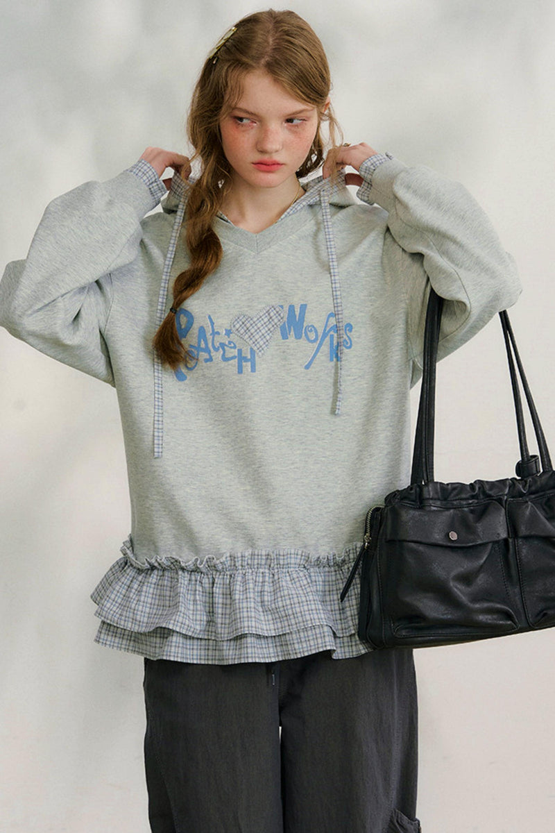 Loose Sweet Hooded Sweatshirt