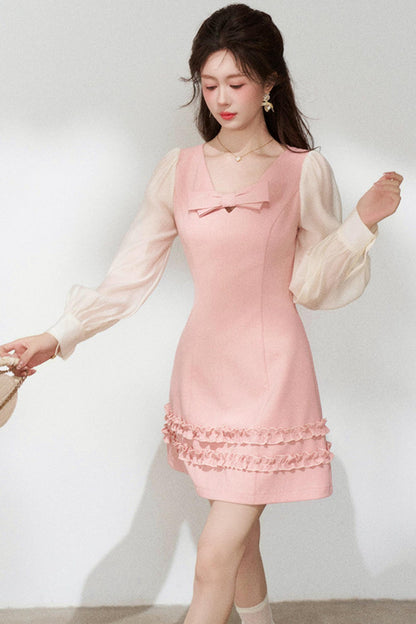 Sweet Pink Ruffle Dress