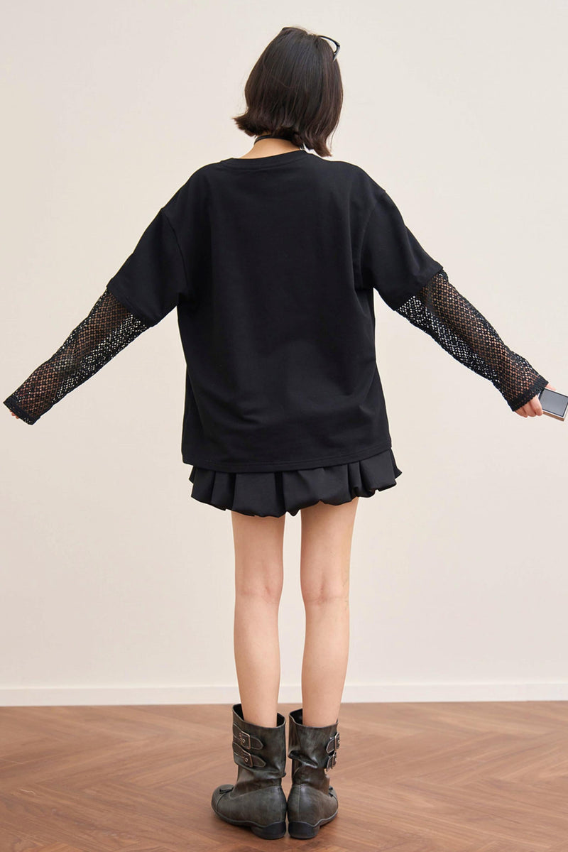 Shadow Weaving Lace Top