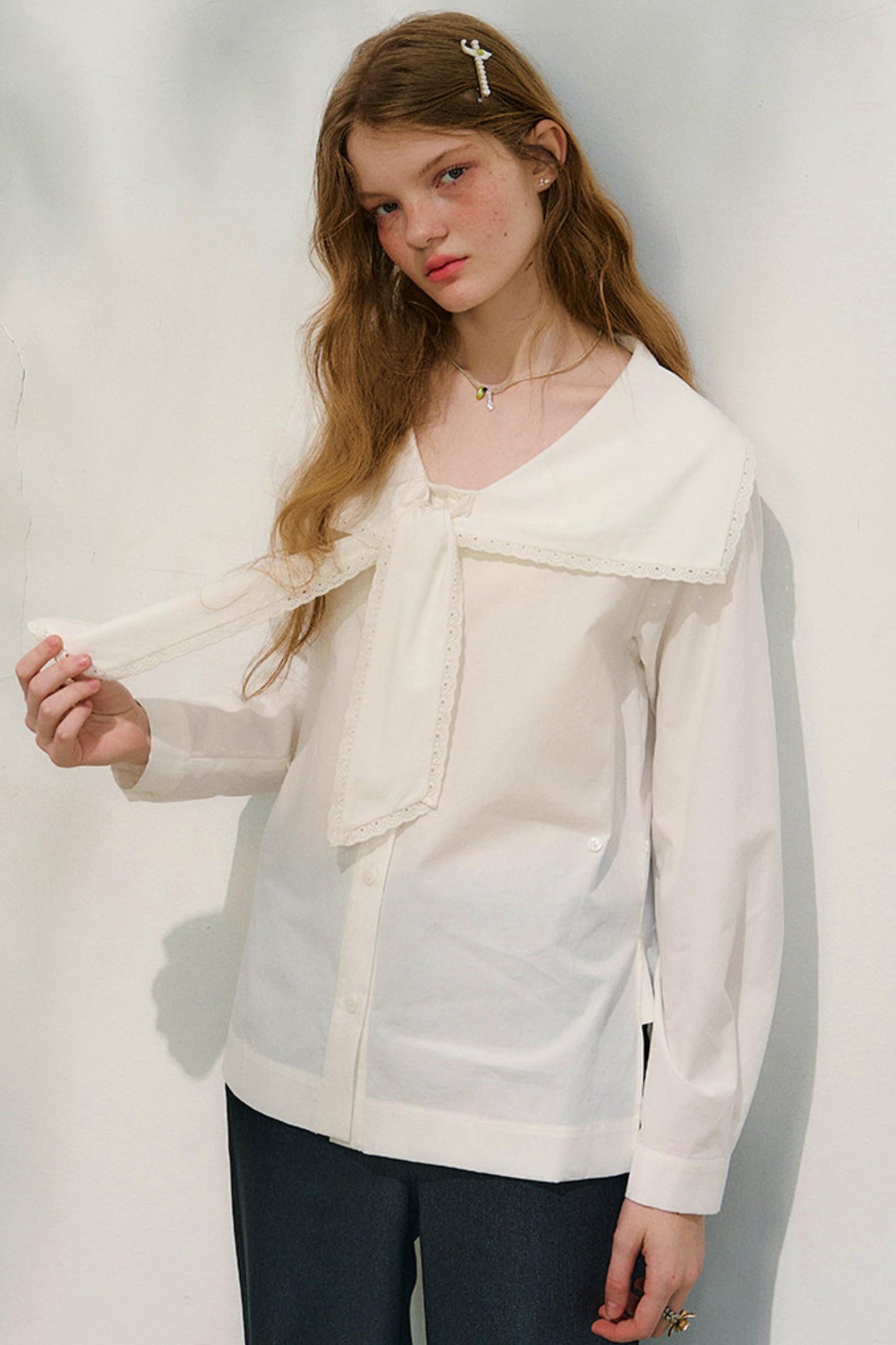 French Sailor Collar Blouse