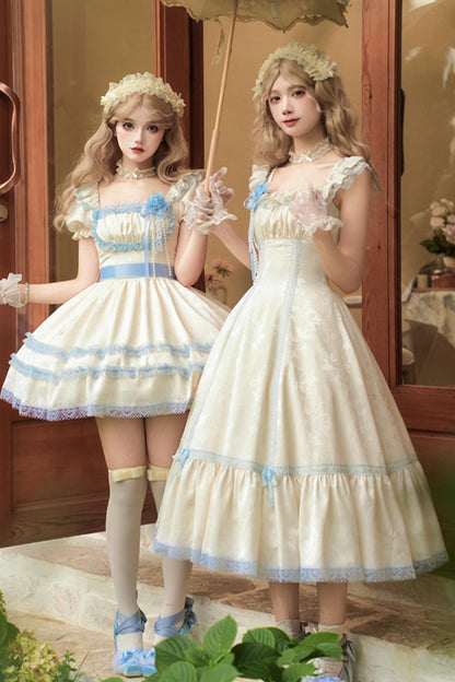 Square Neck Sea Salt Jumper Lolita Set