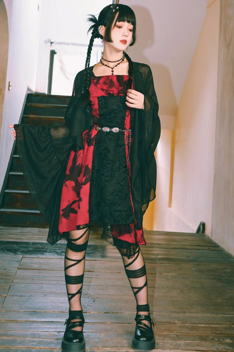 Dark Crow Chiffon Dress