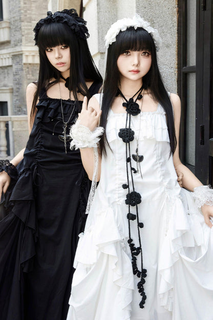 Adjustable Strap Pocket Long Dress