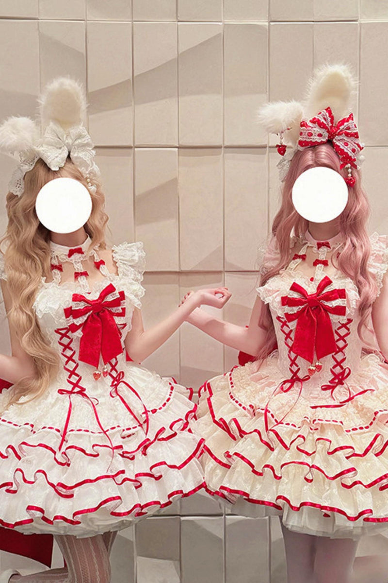 Cupid Strawberry Fairy Dress + Train Ribbon