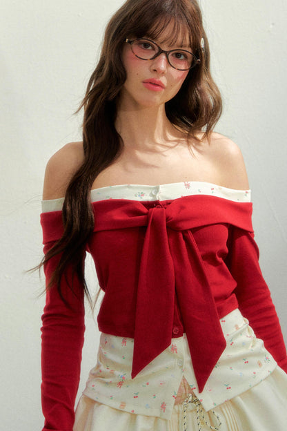 Cherry Tie Up Top