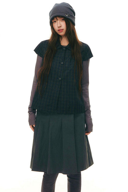 Doll Collar Flutter Sleeve Top