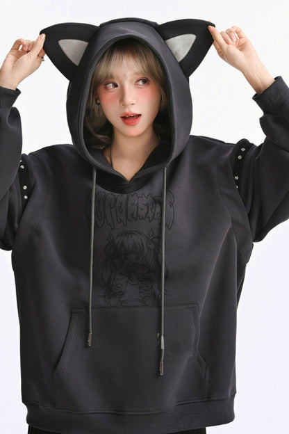 Sweet Dark Cut Hooded Top