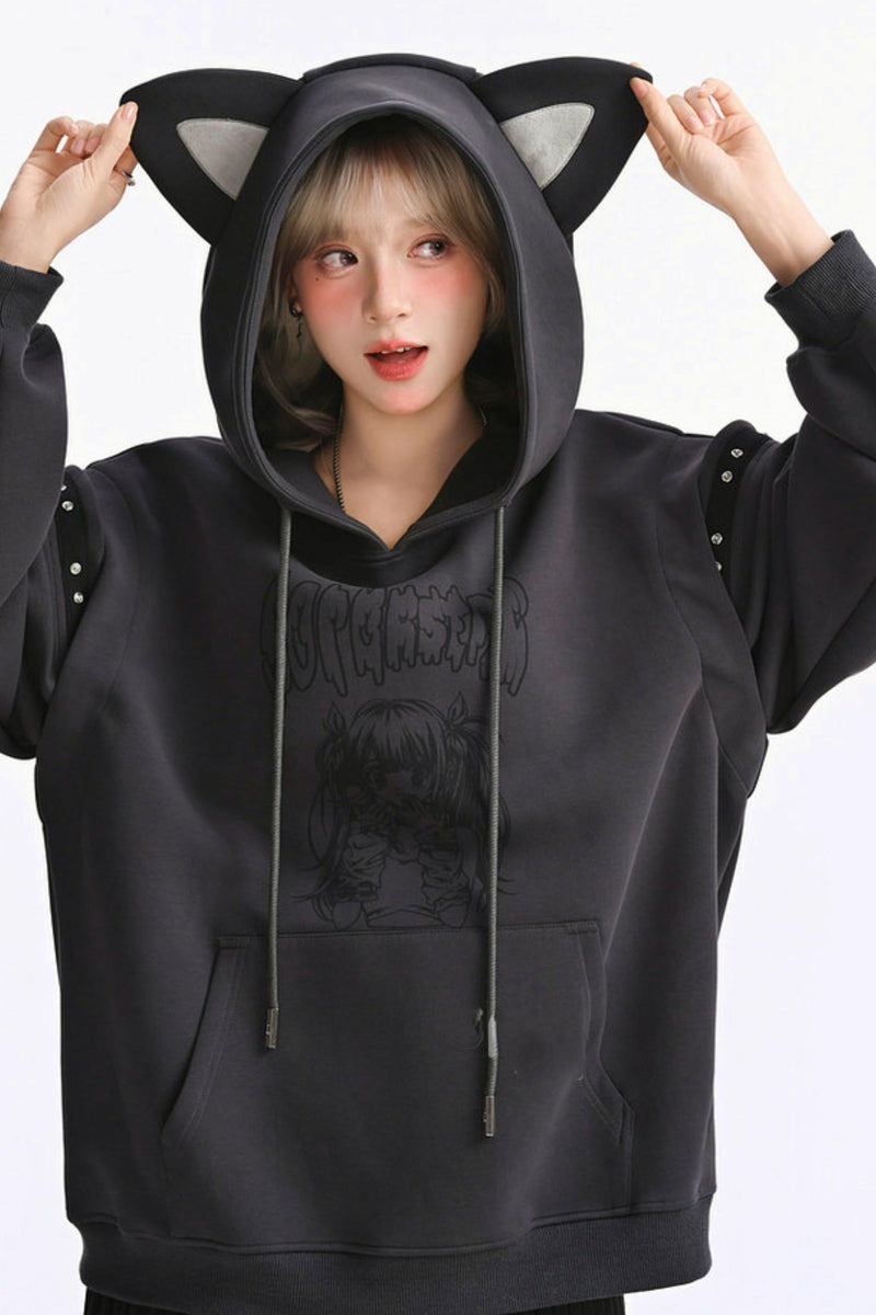 Sweet Dark Cut Hooded Top