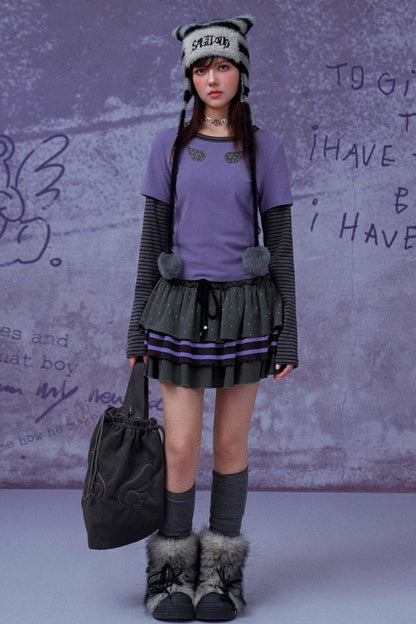 Sweet Black and Purple Tops