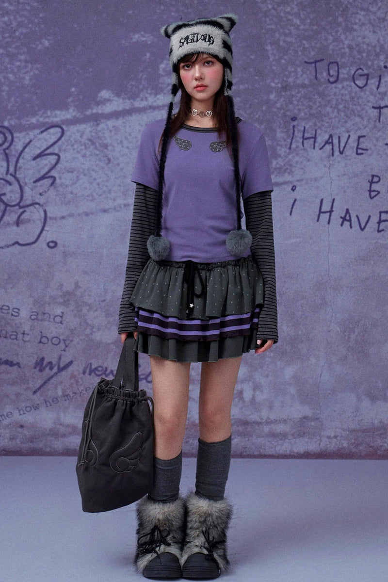 Sweet Black and Purple Tops