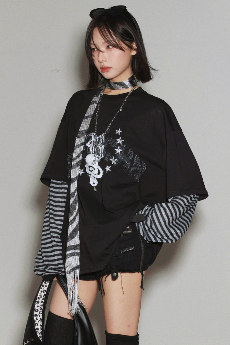Gravity Patchwork Color Block Top