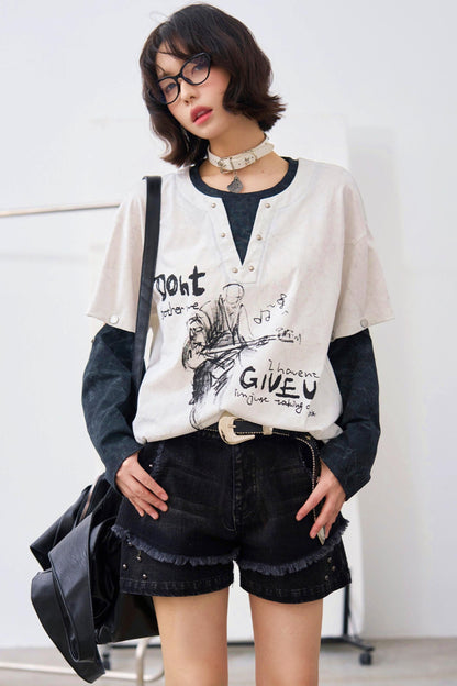 Rockin' Mode Loose Tops