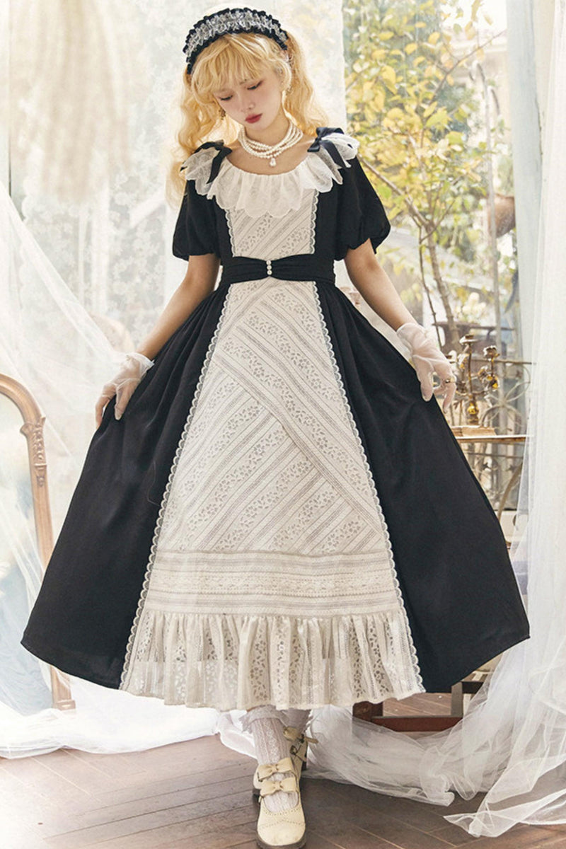 Lace Ribbon Maid Lolita Dress
