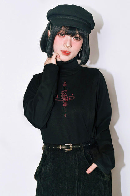 Unbride Chess High Neck Top