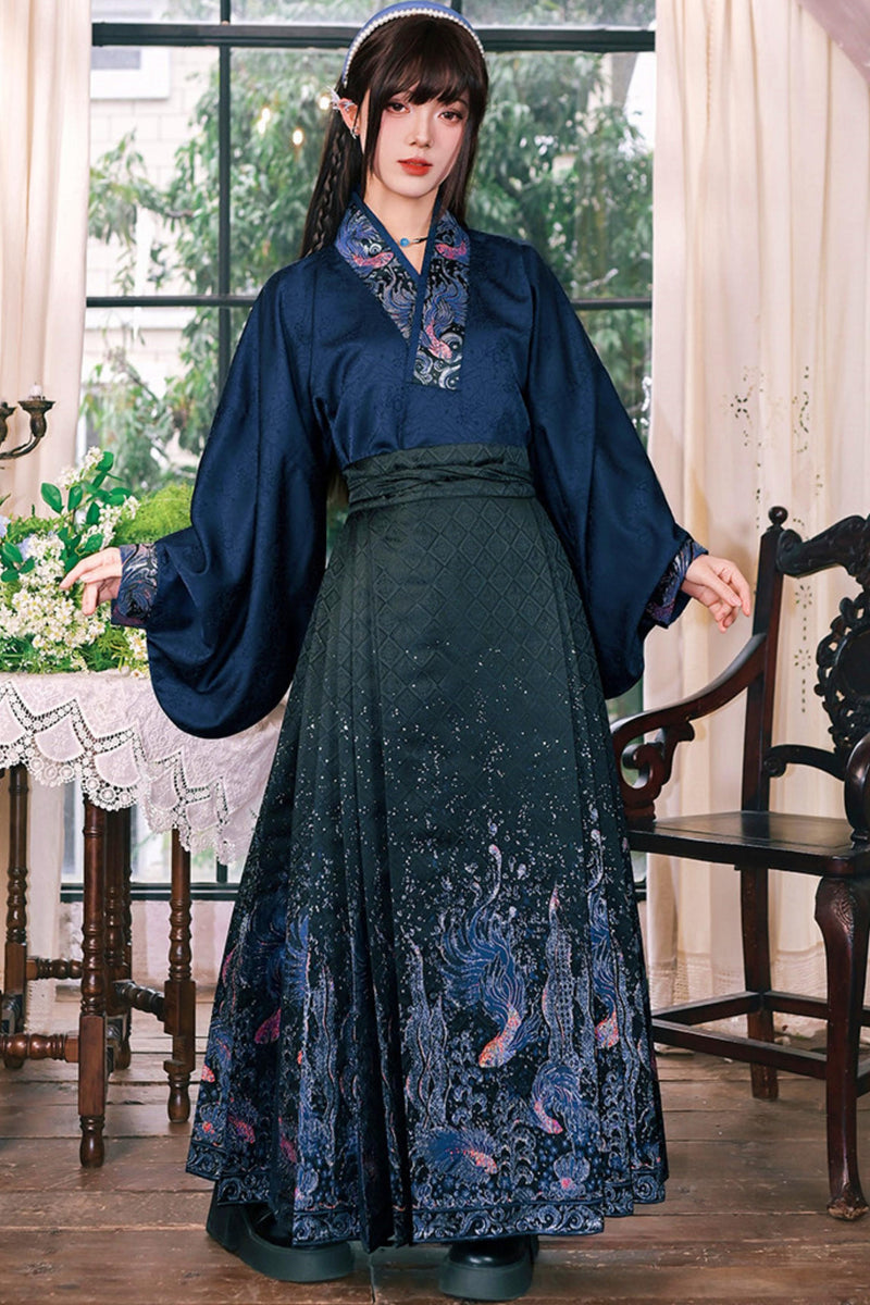 Gold Woven Hanfu Blouse