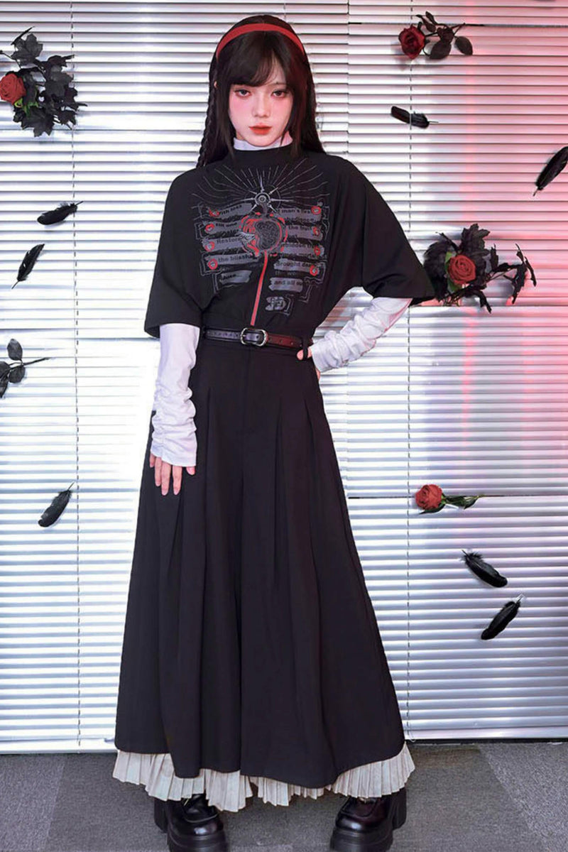 Bar Style Ruched High Neck Blouse