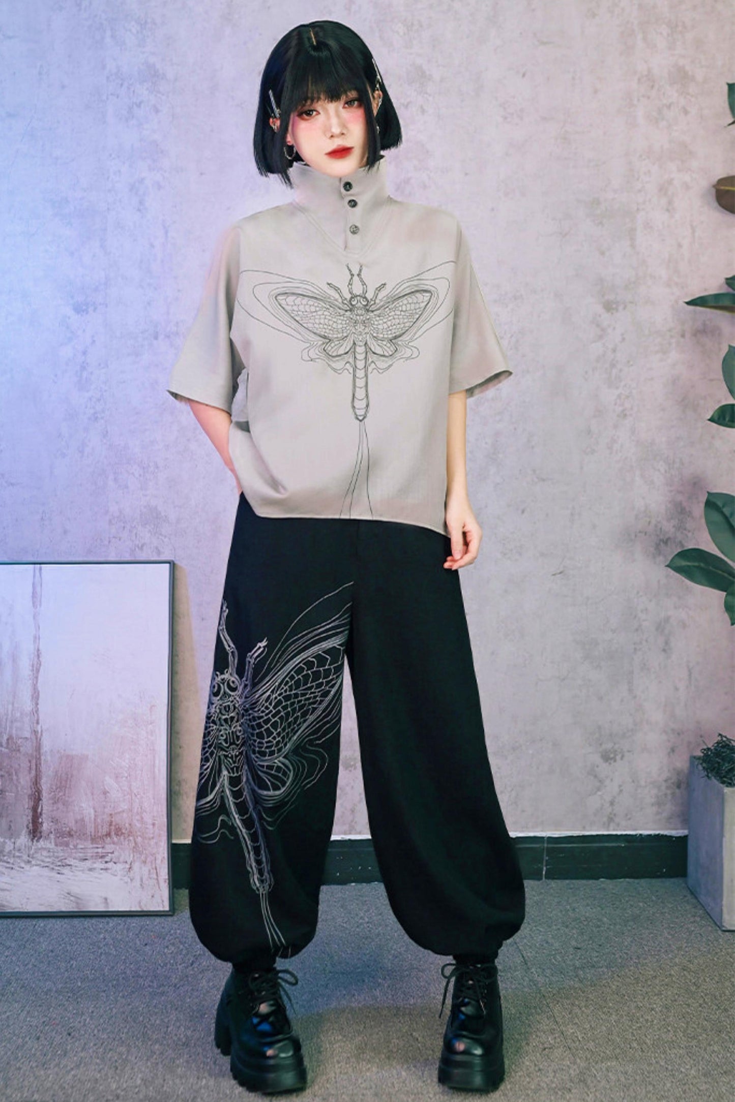 Eternity Printed Mid-sleeve Top