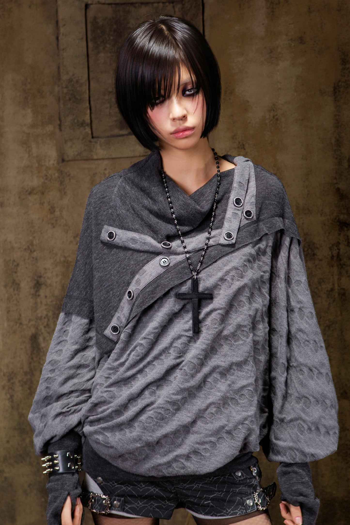 Stacked Color Batwing Top