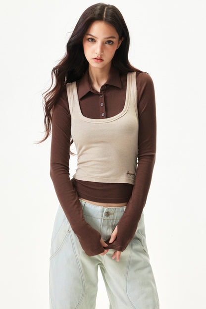 Fitted Tencel Knit Vest