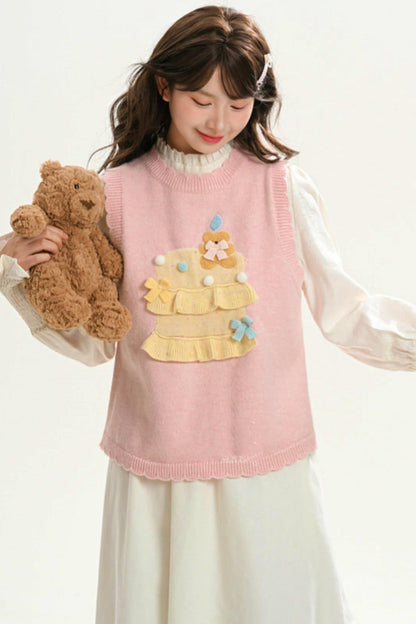Mori Girl Knitted Vest + Dress
