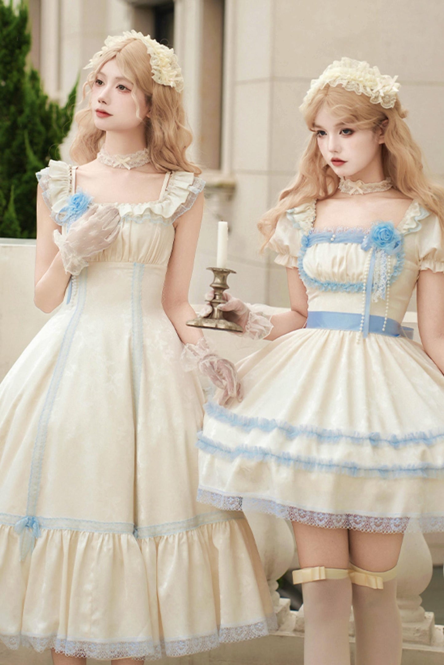 Square Neck Sea Salt Jumper Lolita Set