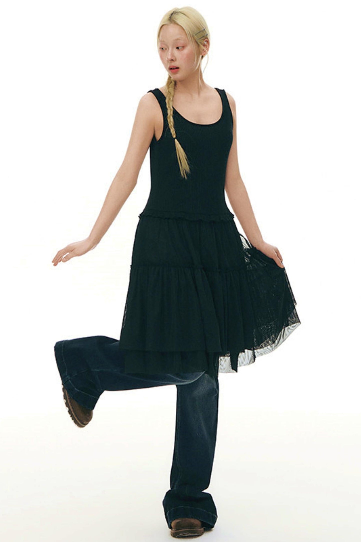 Y2k Tulle Vest Dress