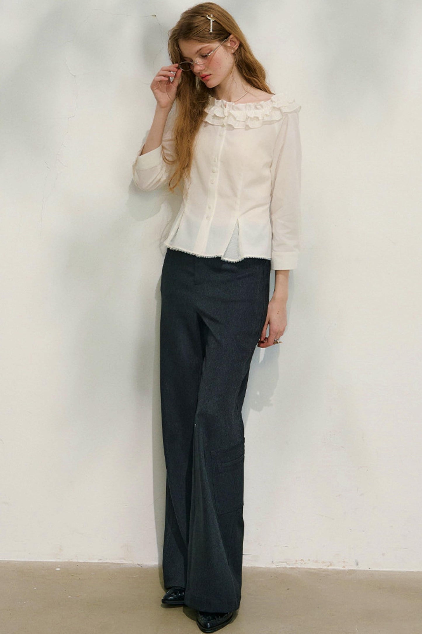 Love Ruffled Lace Blouse
