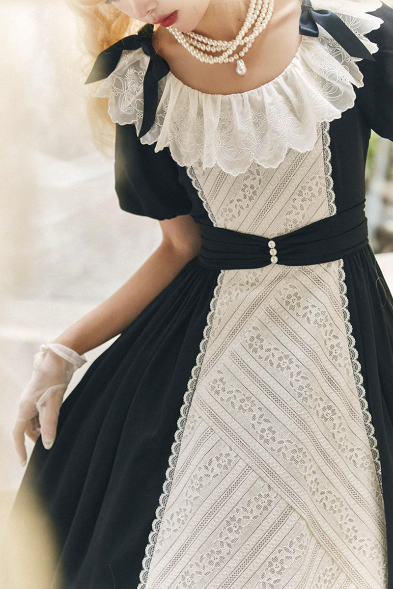 Lace Ribbon Maid Lolita Dress