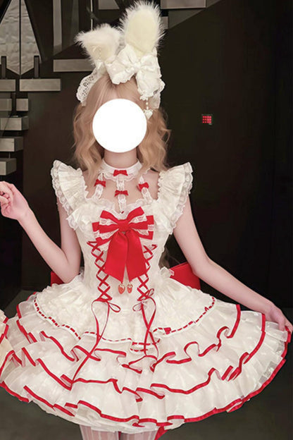 Cupid Strawberry Fairy Dress + Train Ribbon