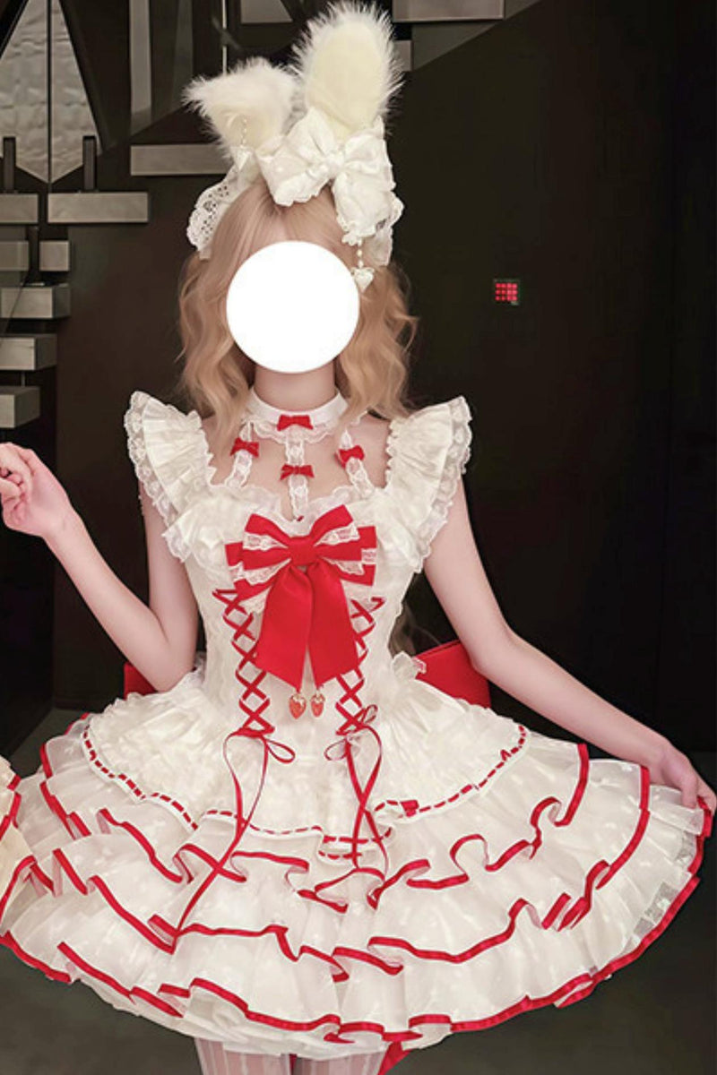 Cupid Strawberry Fairy Dress + Train Ribbon