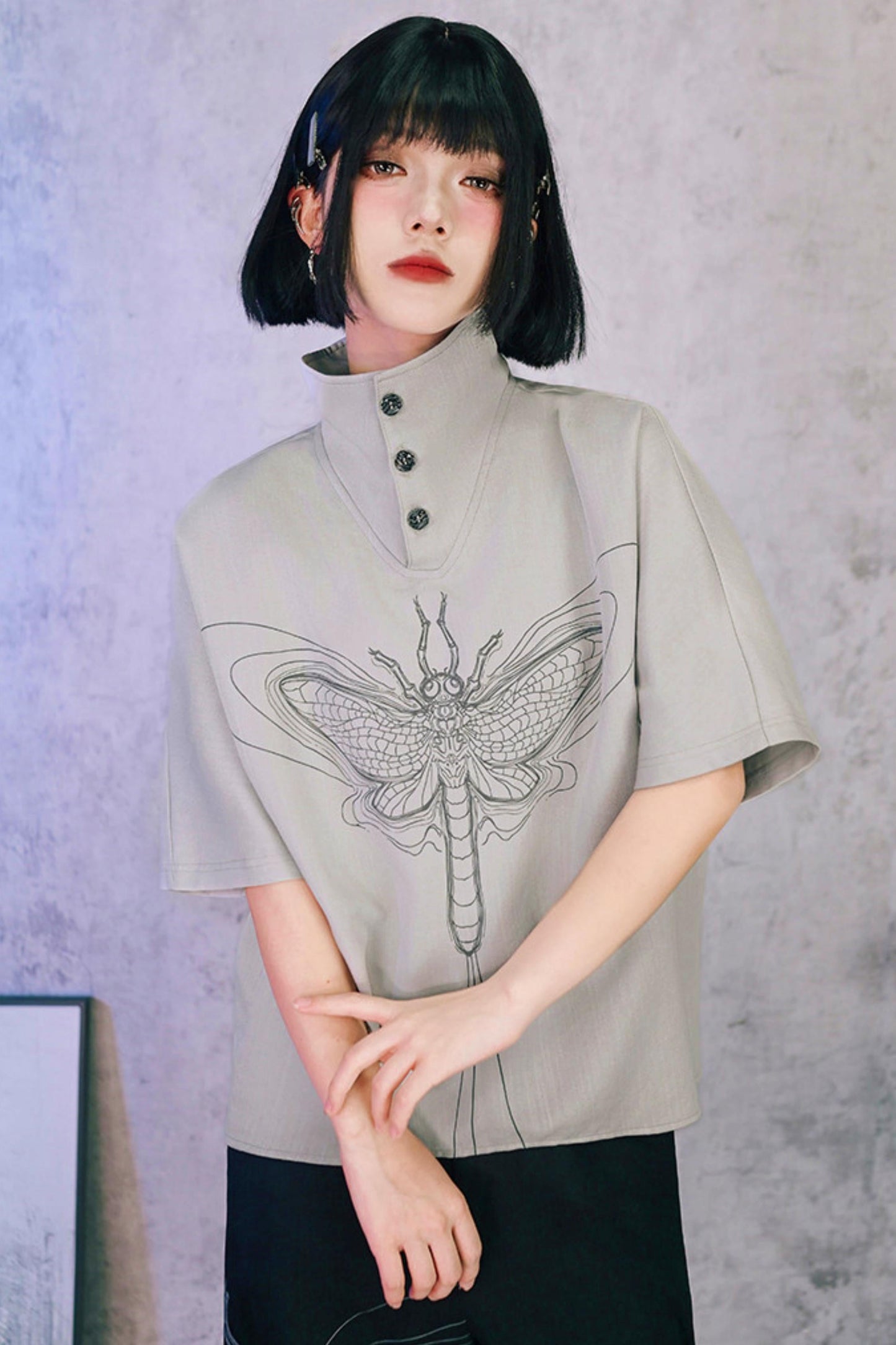 Eternity Printed Mid-sleeve Top