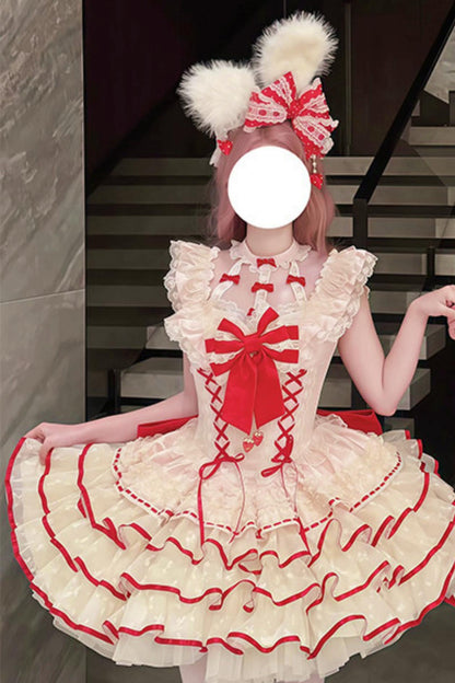 Cupid Strawberry Fairy Dress + Train Ribbon