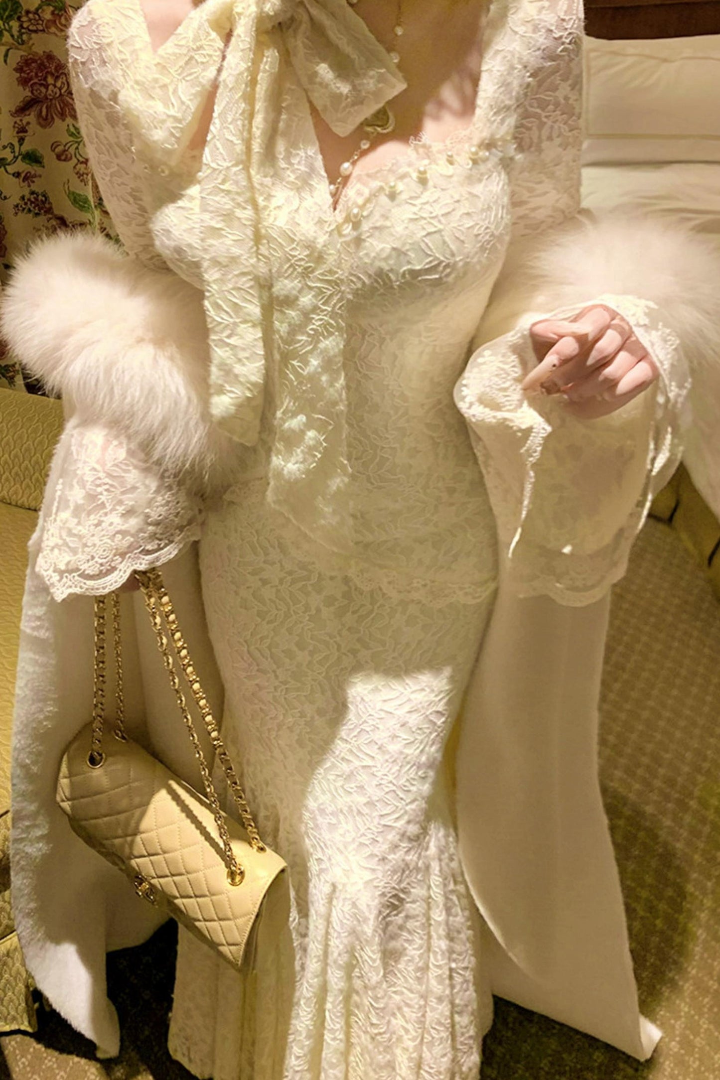 French Style Lace Mermaid Dress