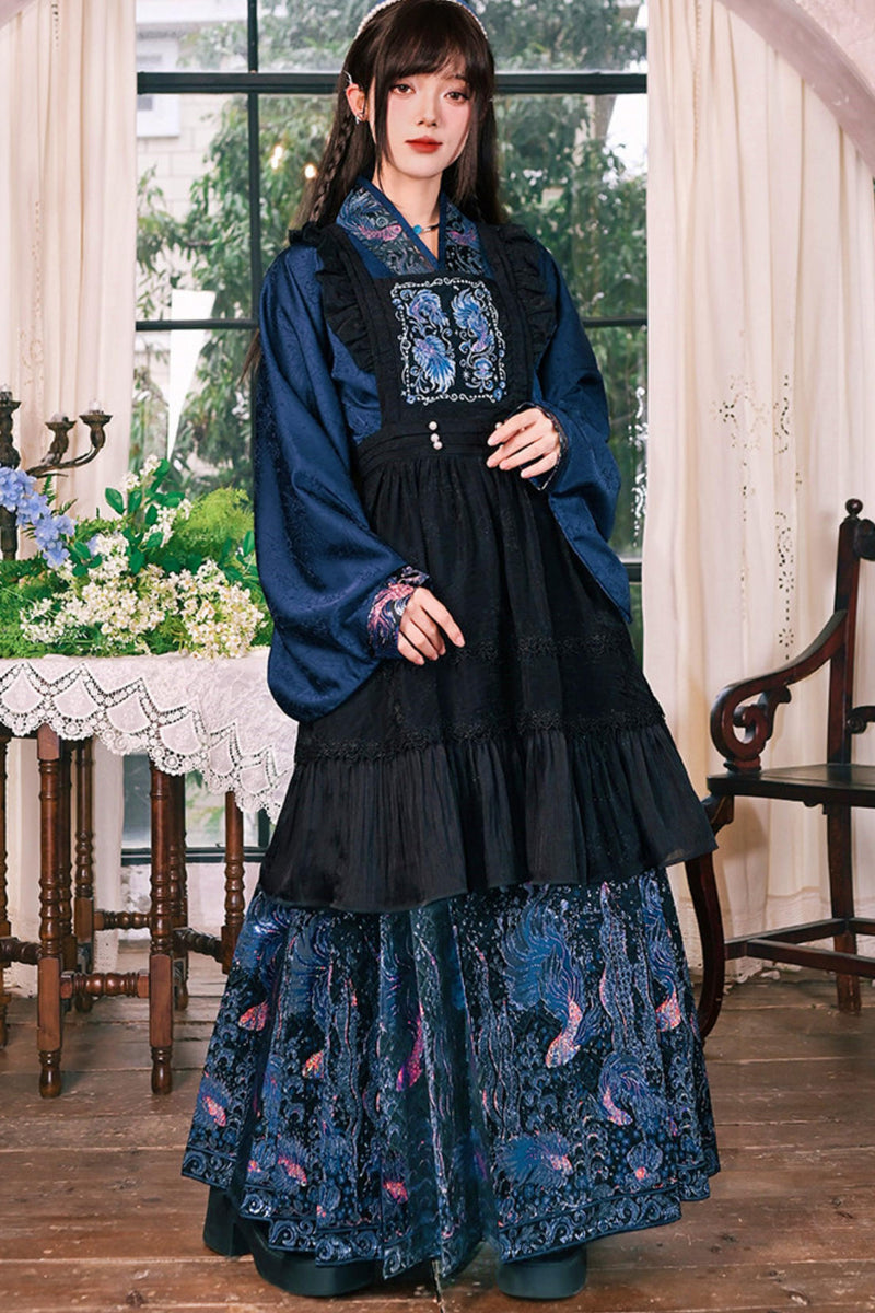 Gold Woven Hanfu Blouse