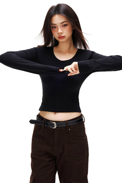 Open-neck Slim Top