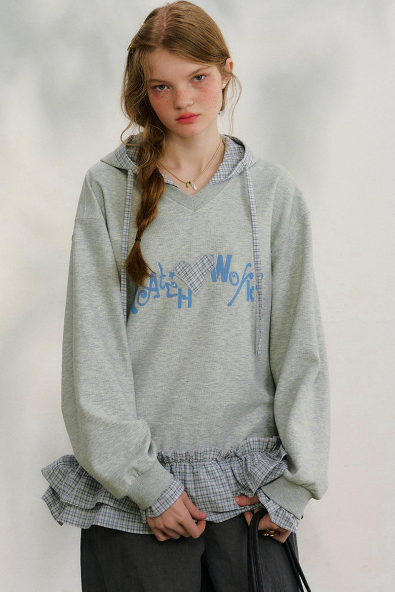 Loose Sweet Hooded Sweatshirt
