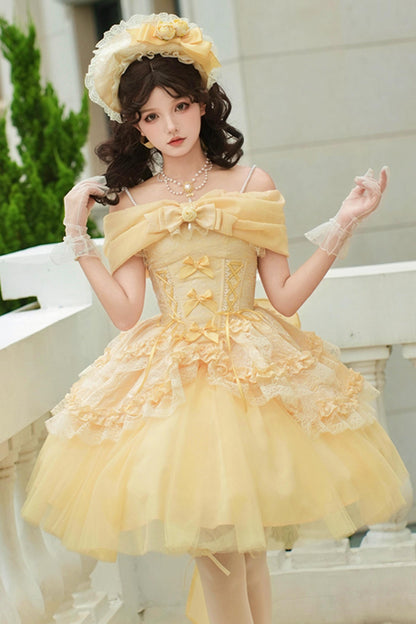 Flower Sweet Mesh Corset Lolita Set