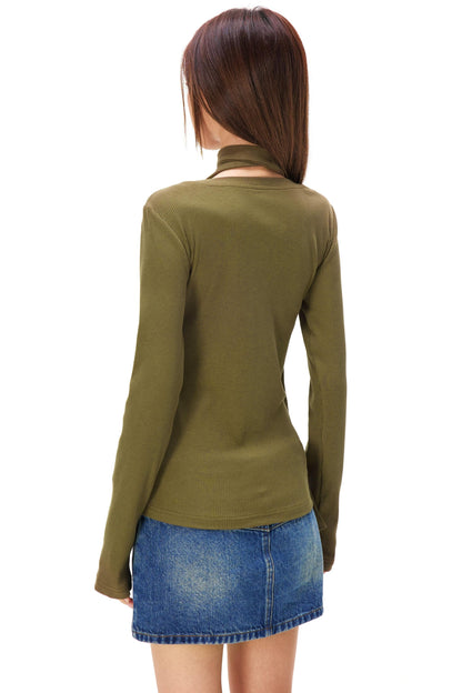 Fine Ribbed Knit Cardigan