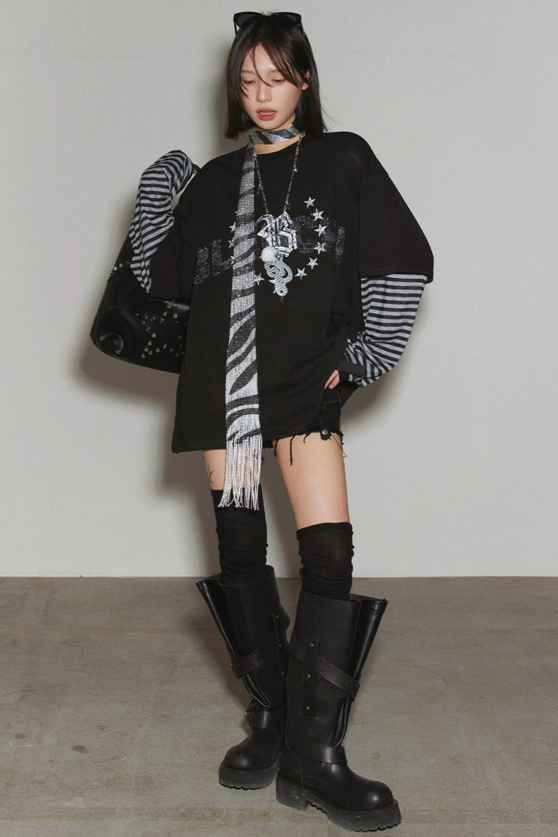 Gravity Patchwork Color Block Top
