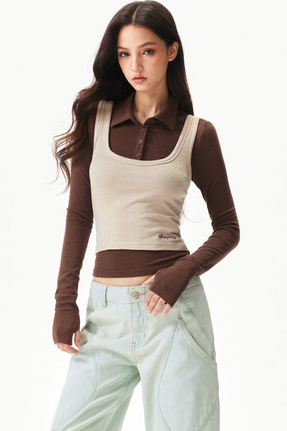 Fitted Tencel Knit Vest