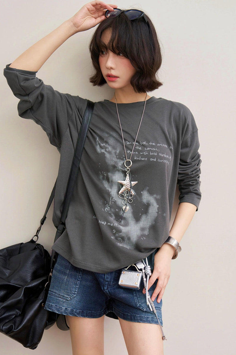 Mode Loose Raglan Top