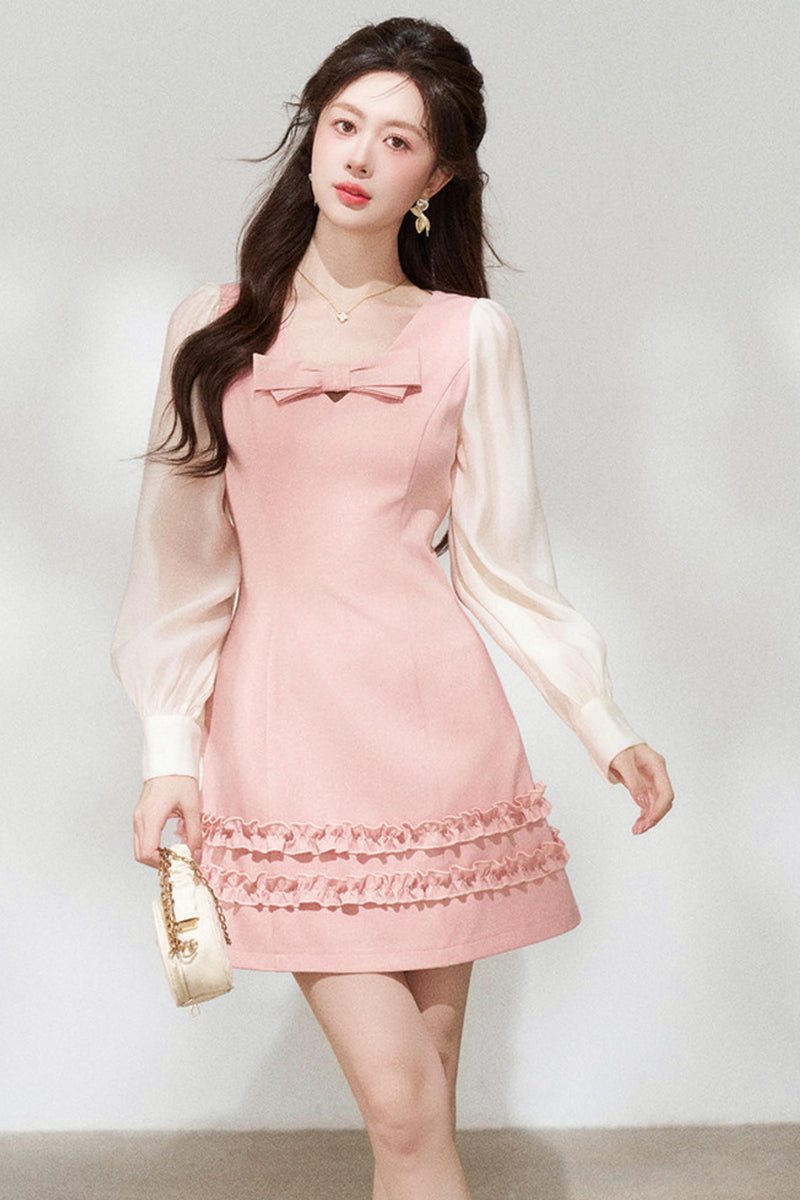Sweet Pink Ruffle Dress