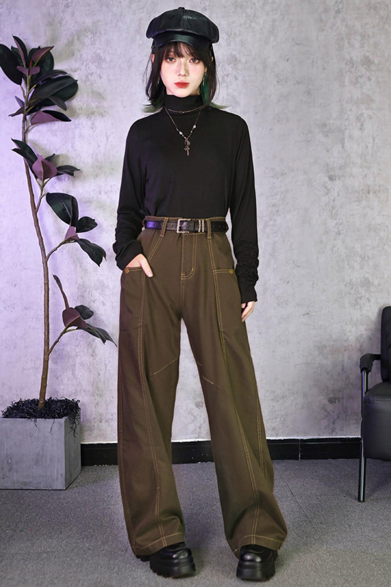 Double Structure Turtleneck Top