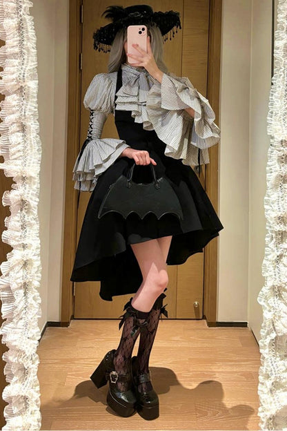 Princess Sleeve Gothic Striped Lolita Blouse