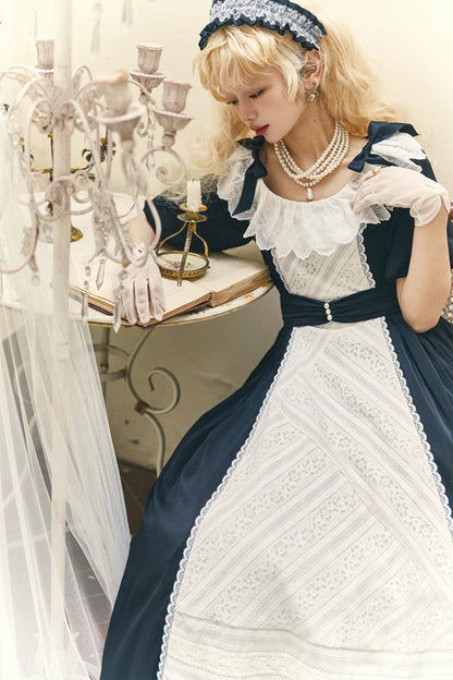 Lace Ribbon Maid Lolita Dress